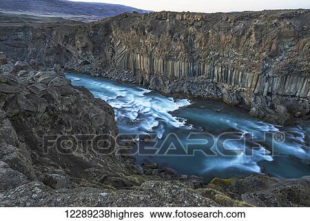 The basalt column and waterfall known as Aldeyjarfoss in Northern Iceland; Iceland View Large Photo Image Stock Photograph - The basalt column and waterfall known as Aldeyjarfoss in Northern Iceland; Iceland. Fotosearch