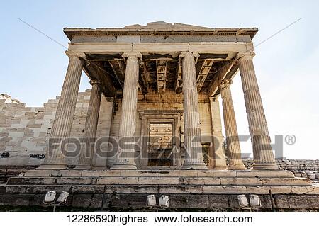 The Erechtheion, an ancient Greek temple on the North side of the Acropolis; Athens, Greece View Large Photo Image Stock Photograph - The Erechtheion, an ancient Greek temple on the North side of the Acropolis; Athens, Greece. Fotosearch