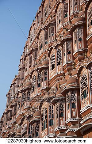 The Palace of Winds; Jaipur, Rajasthan, India View Large Photo Image Stock Photograph - The Palace of Winds; Jaipur, Rajasthan, India. Fotosearch