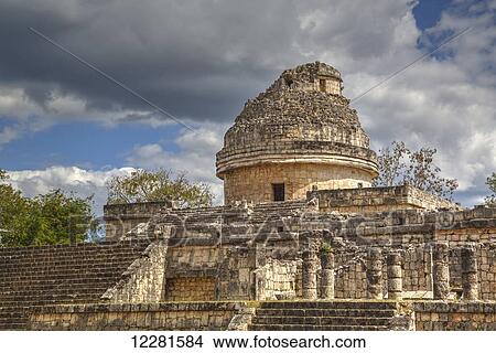 Picture - The Snail, Observatory, Chichen Itza; Yucatan, Mexico. Fotosearch