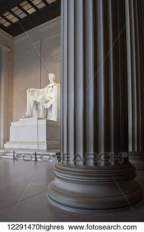 The statue of Abraham Lincoln sits in solitude at the Lincoln Memorial; Washington, District of Columbia, United States of America View Large Photo Image Stock Photograph - The statue of Abraham Lincoln sits in solitude at the Lincoln Memorial; Washington, District of Columbia, United States of America. Fotosearch