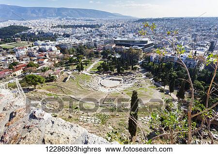 Stock Photograph - Theatre of Dionysus; Athens, Greece. Fotosearch