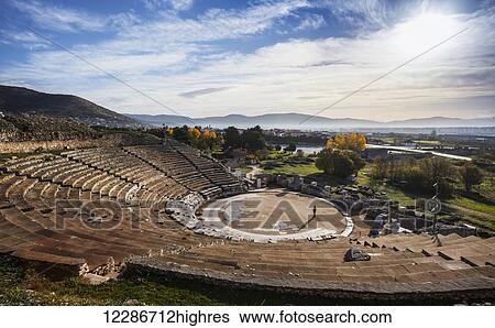 Stock Photograph - Theatre of Philippi; Philippi, Greece. Fotosearch