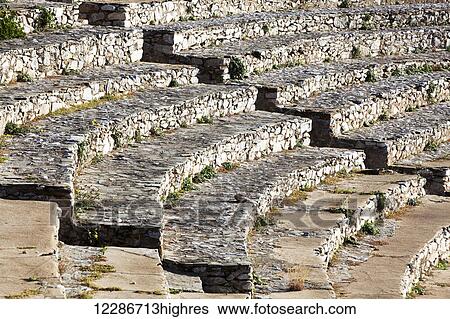 Stock Photograph - Theatre of Philippi; Philippi, Greece. Fotosearch