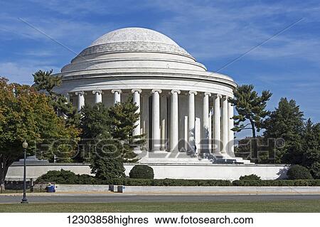 Stock Photograph - Thomas Jefferson Memorial; Washington, District of Columbia, United States of America. Fotosearch