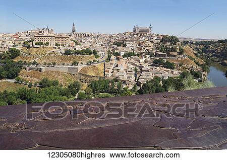Toledo skyline and Alcazar; Toledo, Castile-La Mancha, Spain View Large Photo Image Stock Photograph - Toledo skyline and Alcazar; Toledo, Castile-La Mancha, Spain. Fotosearch