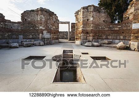 Tomb of Saint John and baptistry; Ephesus, Turkey View Large Photo Image Stock Photograph - Tomb of Saint John and baptistry; Ephesus, Turkey. Fotosearch