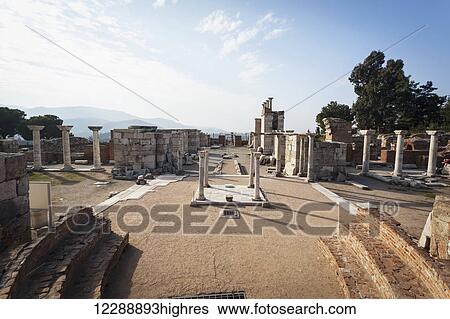 Stock Photograph - Tomb of Saint John and Saint John's Bascilica; Ephesus, Turkey. Fotosearch