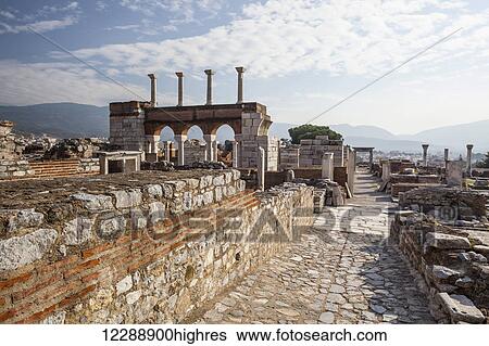 Stock Photograph - Tomb of Saint John and Saint John's Bascilica; Ephesus, Turkey. Fotosearch