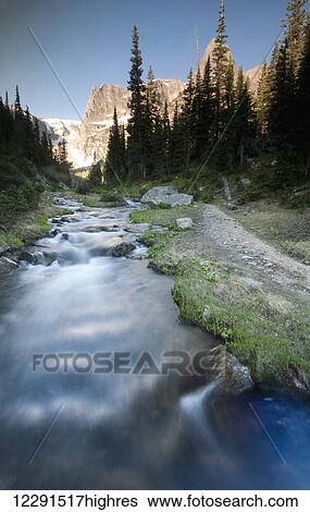 Stock Photograph - Trailside stream in Rocky Mountain National Park; Colorado, United States of America. Fotosearch