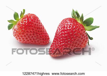 Two strawberries on a white background; Toronto, Ontario, Canada View Large Photo Image Stock Photograph - Two strawberries on a white background; Toronto, Ontario, Canada. Fotosearch