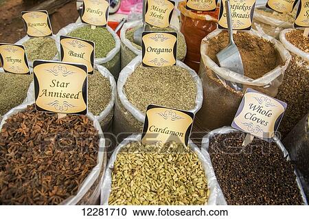 Various spices for sale at the market; Pretoria, Gautang, South Africa View Large Photo Image Stock Image - Various spices for sale at the market; Pretoria, Gautang, South Africa. Fotosearch
