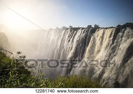 Victoria Falls; Livingstone, Zambia View Large Photo Image Stock Image - Victoria Falls; Livingstone, Zambia. Fotosearch