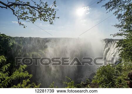 Victoria Falls; Livingstone, Zambia View Large Photo Image Stock Photo - Victoria Falls; Livingstone, Zambia. Fotosearch