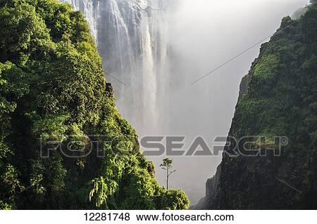 Stock Photo - Victoria Falls; Livingstone, Zambia. Fotosearch