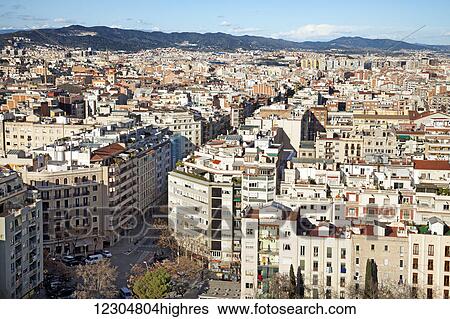 View of Barcelona from Agbar Tower; Barcelona, Catalonia, Spain View Large Photo Image Stock Photograph - View of Barcelona from Agbar Tower; Barcelona, Catalonia, Spain. Fotosearch
