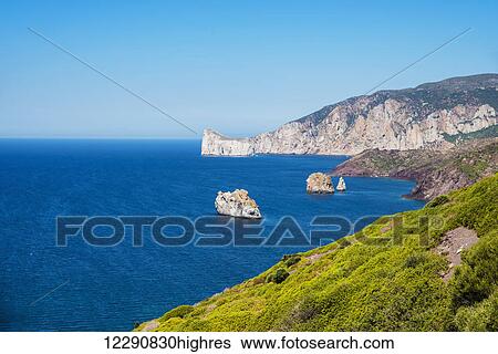 Stock Photograph - View of Porto Flavia; Carbonia Iglesias, Sardinia, Italy. Fotosearch