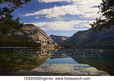 Stock Photograph - View of Tenaya Lake along Tioga Pass, Yosemite National Park; California, United States of America. Fotosearch