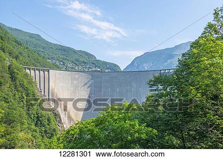 Water dam in valley verzasca; Locarno, Ticino, Switzerland View Large Photo Image Stock Image - Water dam in valley verzasca; Locarno, Ticino, Switzerland. Fotosearch