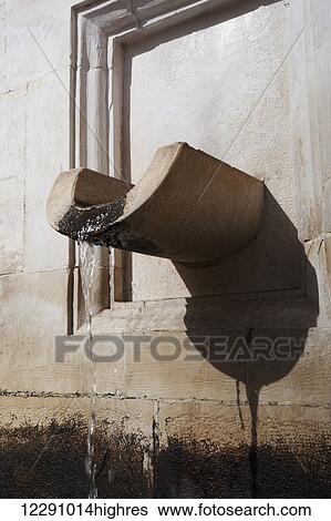 Water flowing from a spout at Mary's well; Nazareth, Israel View Large Photo Image Stock Photograph - Water flowing from a spout at Mary's well; Nazareth, Israel. Fotosearch