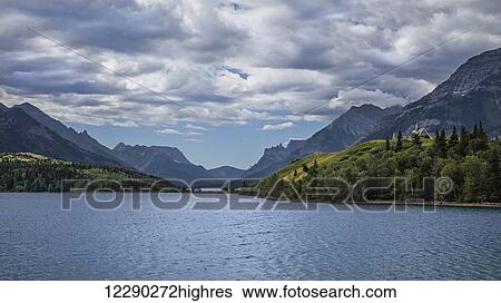 Waterton Lake, Waterton Lakes National Park; Alberta, Canada View Large Photo Image Stock Photograph - Waterton Lake, Waterton Lakes National Park; Alberta, Canada. Fotosearch