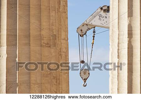 White crane between two marble Parthenon columns; Athens, Attica, Greece View Large Photo Image Stock Photograph - White crane between two marble Parthenon columns; Athens, Attica, Greece. Fotosearch