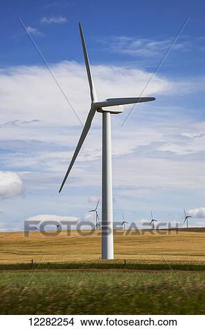 Wind turbine, Southern Alberta; Alberta, Canada View Large Photo Image Picture - Wind turbine, Southern Alberta; Alberta, Canada. Fotosearch