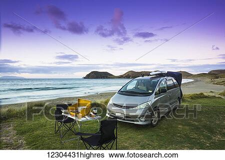 A beachfront campsite on the northernmost tip of the Coromandel Peninsula; Port Jackson, Waikato, New Zealand View Large Photo Image Stock Photograph - A beachfront campsite on the northernmost tip of the Coromandel Peninsula; Port Jackson, Waikato, New Zealand. Fotosearch