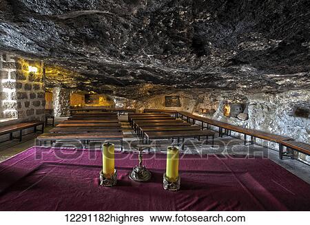 A cave on the site of the shepherd's field near the birthplace of Jesus; Bethlehem, Israel View Large Photo Image Stock Photograph - A cave on the site of the shepherd's field near the birthplace of Jesus; Bethlehem, Israel. Fotosearch
