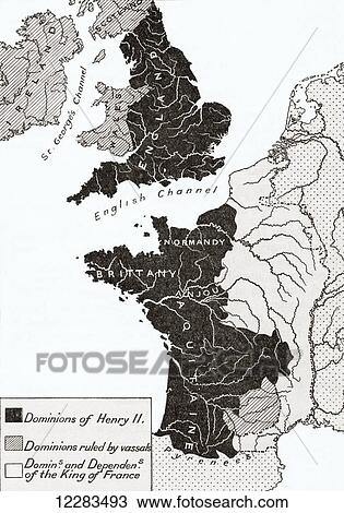 A map showing the Empire of king Henry II of England in the twelfth century. From A First Book of British History published 1925. View Large Photo Image Stock Image - A map showing the Empire of king Henry II of England in the twelfth century. From A First Book of British History published 1925.. Fotosearch