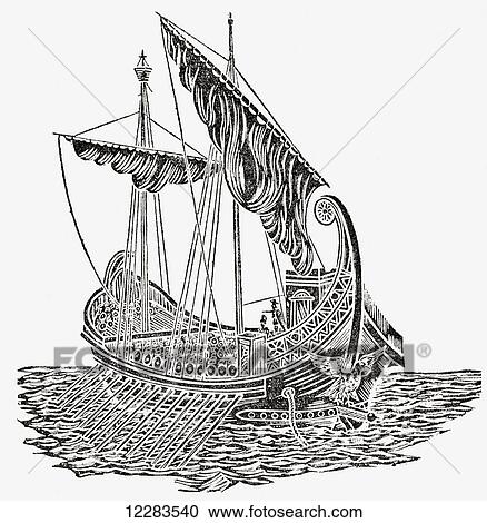 A Roman galley. From The Romance of the Merchant Ship, published 1931. View Large Photo Image Stock Image - A Roman galley. From The Romance of the Merchant Ship, published 1931.. Fotosearch
