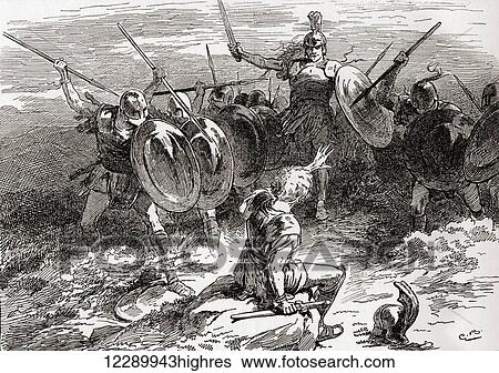 A scene from William Shakespeare's play Troilus and Cressida, Act V, scene 10. Achilles: Strike, fellows, strike, this is the man I seek. Illustration by Gordon Browne. From The Works of William Shakespeare, published 1896. View Large Photo Image Stock Photograph - A scene from William Shakespeare's play Troilus and Cressida, Act V, scene 10. Achilles: Strike, fellows, strike, this is the man I seek. Illustration by Gordon Browne. From The Works of William Shakespeare, published 1896.. Fotosearch