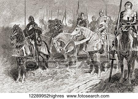 A scene from William Shakespeare's play King Henry V. Act IV, scene 2. Lord Grandpr: The horsemen sit like fixed candlesticks with torch staves in their hand. Illustration by Gordon Browne. From The Works of William Shakespeare, published 1896. View Large Photo Image Stock Photograph - A scene from William Shakespeare's play King Henry V. Act IV, scene 2. Lord Grandpr: The horsemen sit like fixed candlesticks with torch staves in their hand. Illustration by Gordon Browne. From The Works of William Shakespeare, published 1896.. Fotosearch