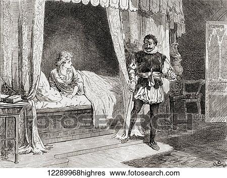 A scene from William Shakespeare's play Othello. Act V, scene 2. Desdemona: Talk you of killing? Othello: Ay I do. Illustration by Gordon Browne. From The Works of William Shakespeare, published 1896. View Large Photo Image Stock Photograph - A scene from William Shakespeare's play Othello. Act V, scene 2. Desdemona: Talk you of killing? Othello: Ay I do. Illustration by Gordon Browne. From The Works of William Shakespeare, published 1896.. Fotosearch