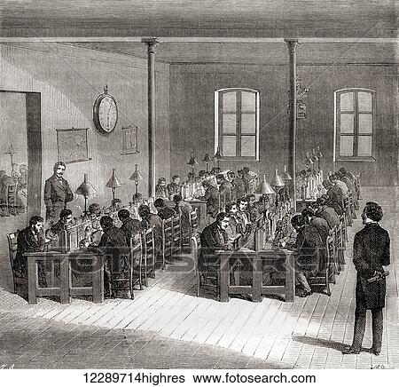 A telegraph station in Paris, France c. 1870. From Les Merveilles de la Science, published c. 1870 View Large Photo Image Stock Photograph - A telegraph station in Paris, France c. 1870. From Les Merveilles de la Science, published c. 1870. Fotosearch
