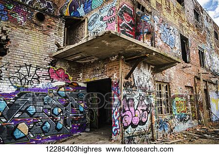 Abandoned building covered in graffiti; Stockholm, Sweden View Large Photo Image Stock Photograph - Abandoned building covered in graffiti; Stockholm, Sweden. Fotosearch