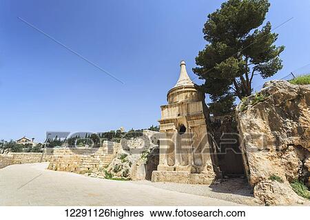 Stock Photograph - Absalom's tomb; Jerusalem, Israel. Fotosearch