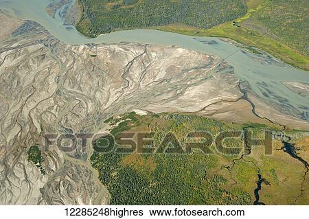 Aerial of Savonoski River, Katmai National Park, Southwest Alaska, Summer View Large Photo Image Stock Photograph - Aerial of Savonoski River, Katmai National Park, Southwest Alaska, Summer. Fotosearch