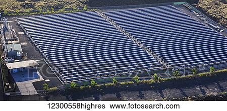 Aerial view of solar panels and electric farm, near Kailua-Kona; Island of Hawaii, Hawaii, United States of America View Large Photo Image Stock Photograph - Aerial view of solar panels and electric farm, near Kailua-Kona; Island of Hawaii, Hawaii, United States of America. Fotosearch
