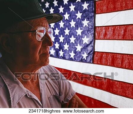 Agriculture - Farmer and US flag / Rock County, Wisconsin, USA. View Large Photo Image Stock Photograph - Agriculture - Farmer and US flag / Rock County, Wisconsin, USA.. Fotosearch