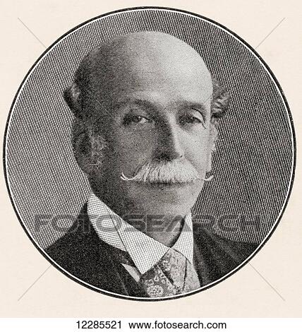 Stock Image - Alfred Charles Freiherr de Rothschild, 1842 - 1918. Second son of Lionel de Rothschild. From the magazine The World and His Wife, published 1906.. Fotosearch