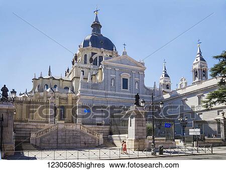 Almudena Cathedral; Madrid, Spain View Large Photo Image Stock Photograph - Almudena Cathedral; Madrid, Spain. Fotosearch