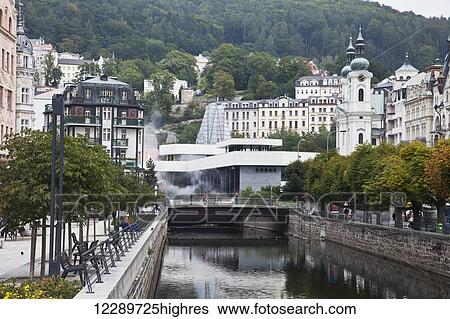 Stock Photograph - Along Rolava River towards hot springs; Karlova Vary, Czech Republic. Fotosearch