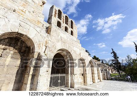 Amphitheatre of Herodeion; Athens, Greece View Large Photo Image Stock Photograph - Amphitheatre of Herodeion; Athens, Greece. Fotosearch