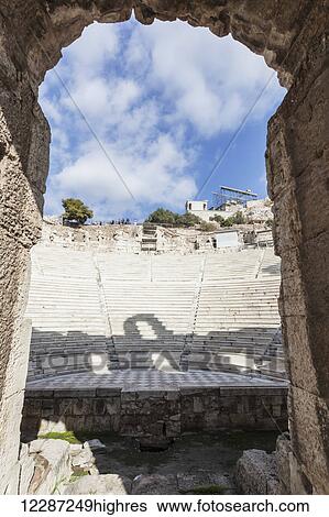 Stock Photograph - Amphitheatre of Herodeion; Athens, Greece. Fotosearch