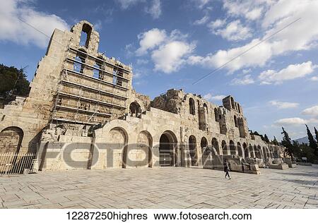 Stock Photograph - Amphitheatre of Herodeion; Athens, Greece. Fotosearch