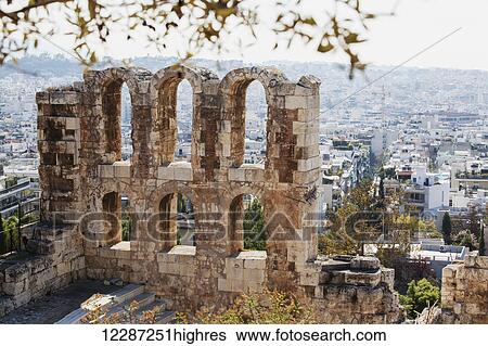 Stock Photograph - Amphitheatre of Herodeion; Athens, Greece. Fotosearch