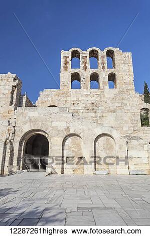 Stock Photograph - Amphitheatre of Herodeion; Athens, Greece. Fotosearch