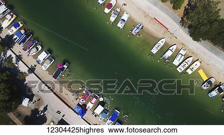 Stock Photograph - An afternoon boating on the Lake Havasu River; Lake Havasu City, Arizona, United States of America. Fotosearch