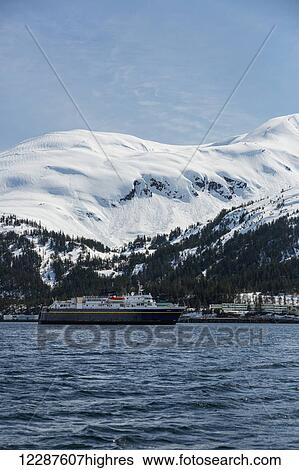 An Alaska Marine Highway ferry arrives at the Whittier harbor in the winter, Prince William Sound, Southcentral Alaska, USA, Winter View Large Photo Image Stock Photograph - An Alaska Marine Highway ferry arrives at the Whittier harbor in the winter, Prince William Sound, Southcentral Alaska, USA, Winter. Fotosearch